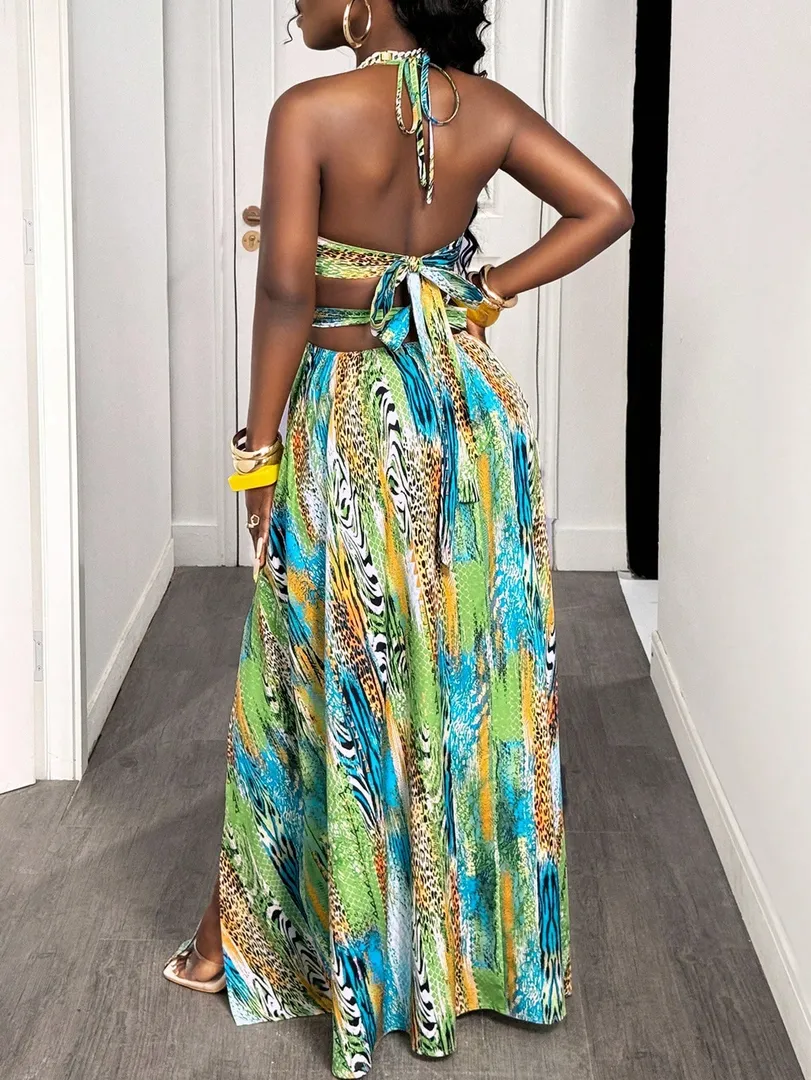 Vestido Feminino de Primavera/Verão com Estampa de Leopardo, Estilo Casual e Boho, Ideal para Festivais, Férias e Uso Diário — foto 5