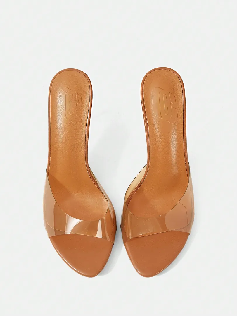 Sandálias Femininas de Salto Alto em Tom Camelo com Design Moderno e Confortável, Ideais para Festas, Formaturas e Férias de Verão — foto 3