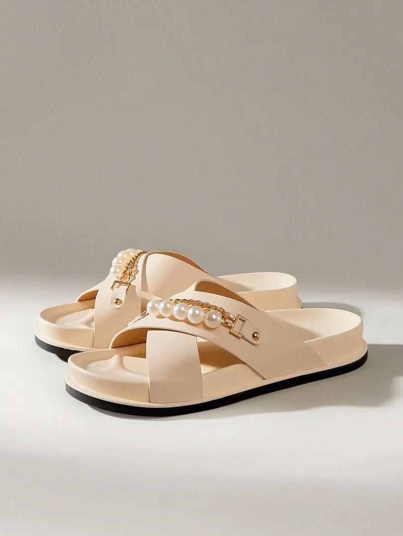 Sandálias Femininas Planas em Tom Rosa Claro, Estilo Moderno e Confortável para o Dia a Dia — foto 5