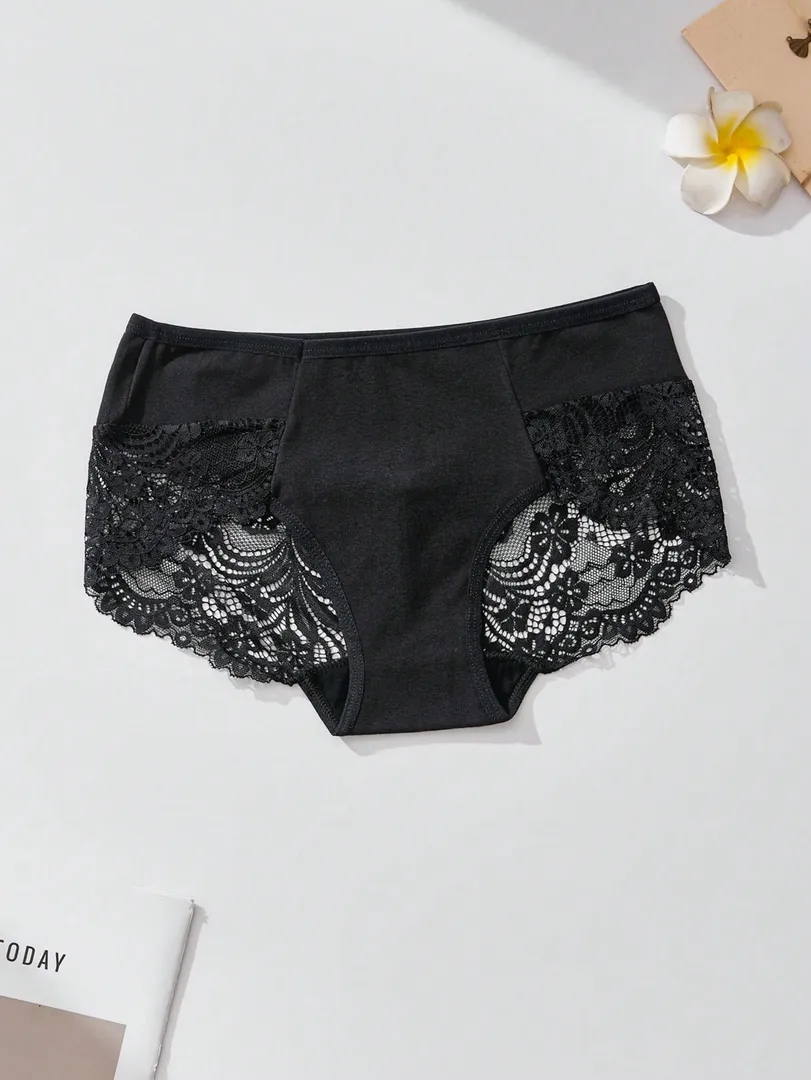 Conjunto com 4 Calcinhas Femininas Estilo Hipster em Renda Romântica e Respirável, Toque Suave e Alta Qualidade — foto 8