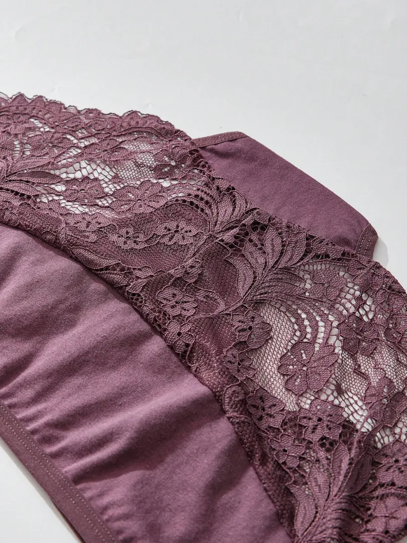 Conjunto com 4 Calcinhas Femininas Estilo Hipster em Renda Romântica e Respirável, Toque Suave e Alta Qualidade — foto 4