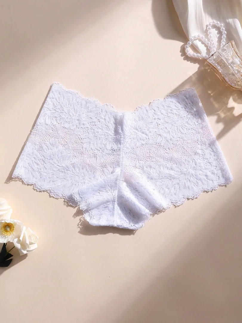 Conjunto com 6 Calcinhas Femininas Estilo Boxer em Renda, Sem Costura, com Efeito Modelador e Levantamento dos Glúteos, Macias e Respiráveis para Yoga, Esportes e Uso Diário — foto 5