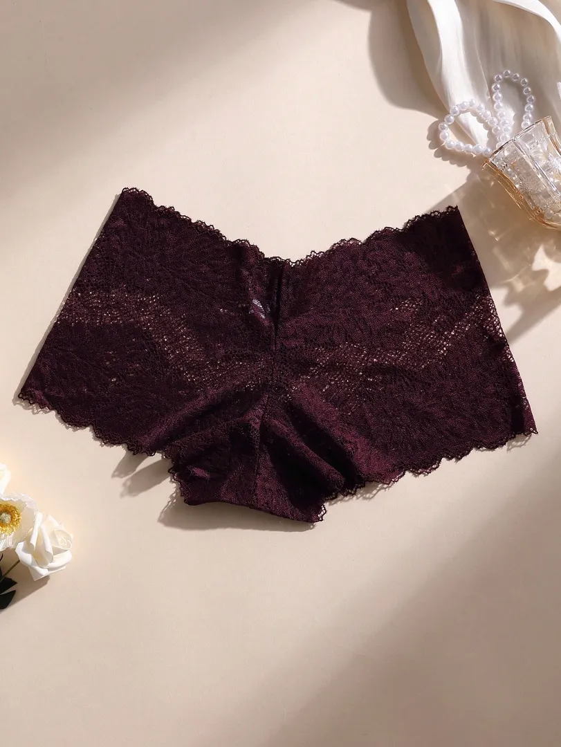 Conjunto com 6 Calcinhas Femininas Estilo Boxer em Renda, Sem Costura, com Efeito Modelador e Levantamento dos Glúteos, Macias e Respiráveis para Yoga, Esportes e Uso Diário — foto 4