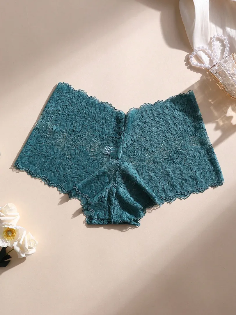 Conjunto com 6 Calcinhas Femininas Estilo Boxer em Renda, Sem Costura, com Efeito Modelador e Levantamento dos Glúteos, Macias e Respiráveis para Yoga, Esportes e Uso Diário — foto 8