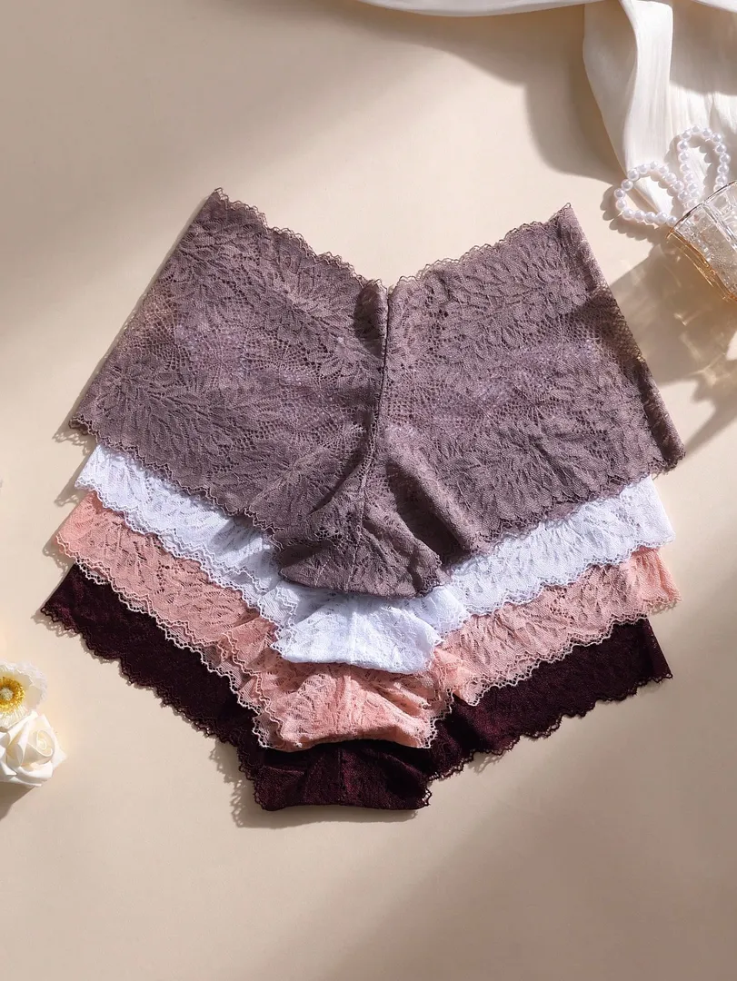 Conjunto com 6 Calcinhas Femininas Estilo Boxer em Renda, Sem Costura, com Efeito Modelador e Levantamento dos Glúteos, Macias e Respiráveis para Yoga, Esportes e Uso Diário — foto 2