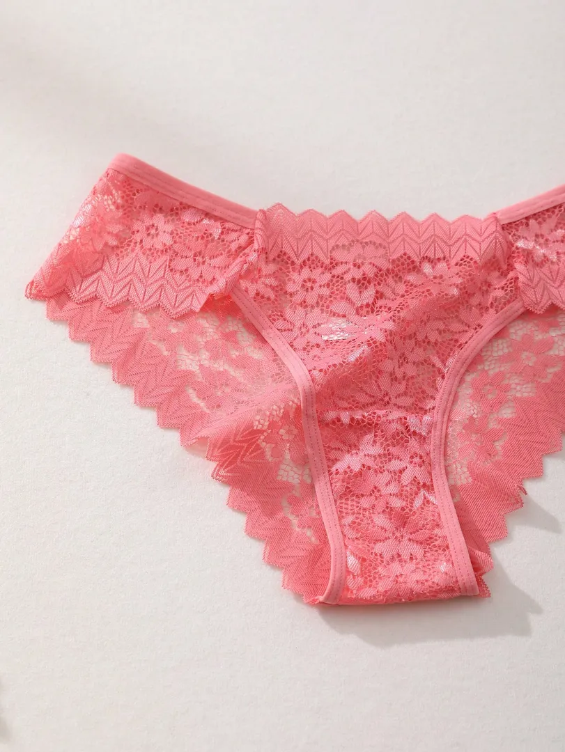 Conjunto com 8 Calcinhas Femininas Estilo Bikini em Renda com Recortes Vazados, Cintura Baixa e Design Sem Costura, Confortável e Respirável — foto 4