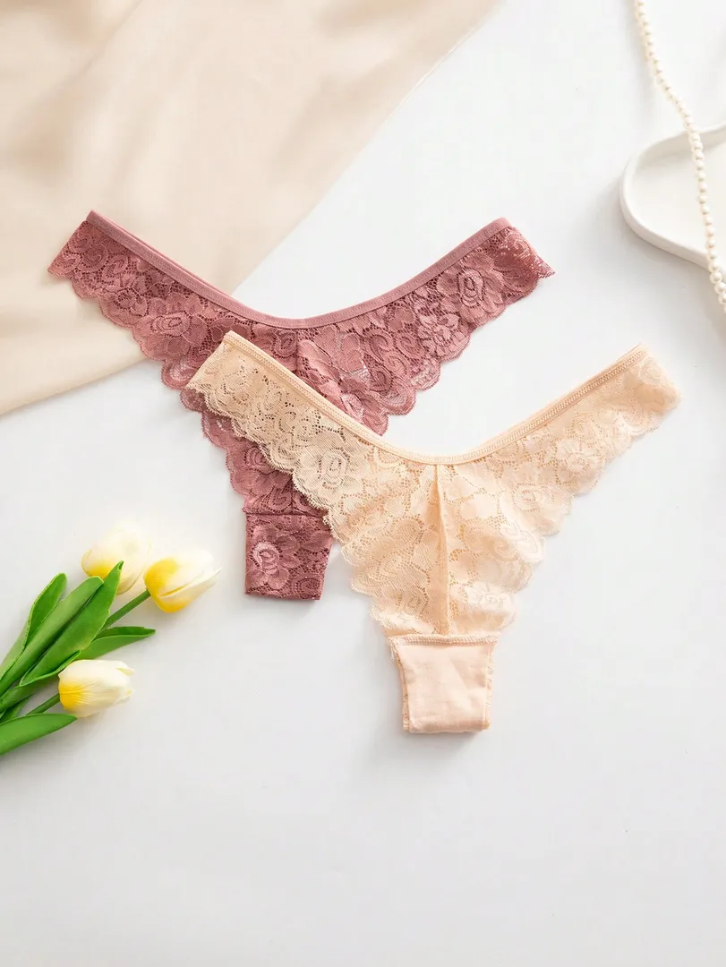 Conjunto com 10 Calcinhas Femininas Estilo Fio Dental em Renda, Elegantes, Confortáveis e Sexys — foto 5