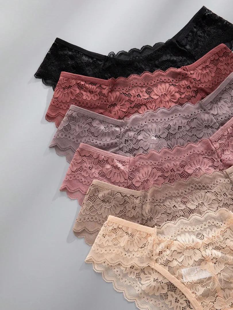 Conjunto com 12 Calcinhas Femininas Sem Costura com Detalhe em Renda, Confortáveis e Sexys — foto 5