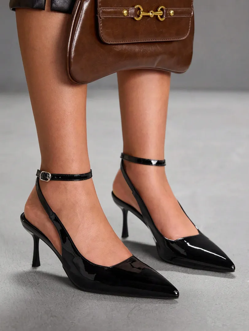 Sapatos Femininos Brancos de Salto Alto com Bico Fino e Tiras Cruzadas, Estilo Elegante para Escritório, Festas, Casamentos e Férias de Primavera — foto 7