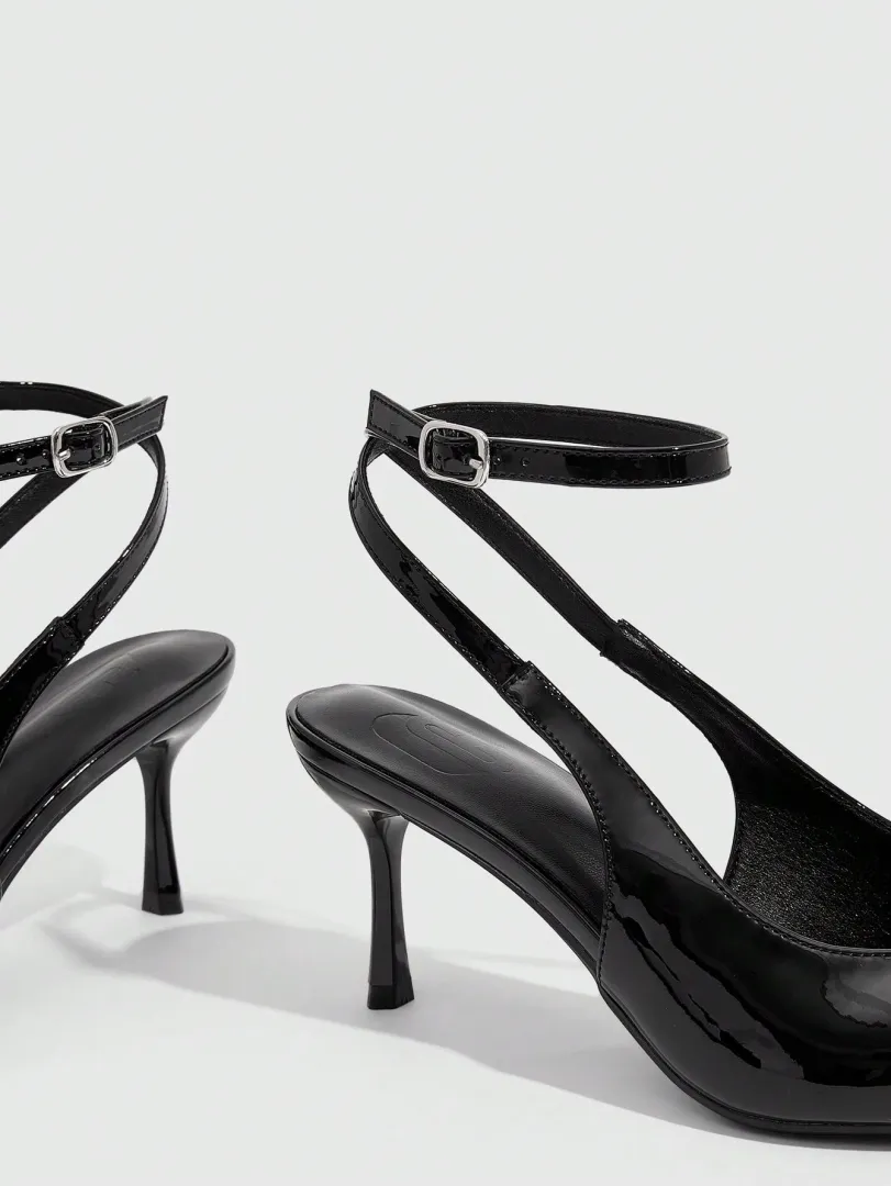 Sapatos Femininos Brancos de Salto Alto com Bico Fino e Tiras Cruzadas, Estilo Elegante para Escritório, Festas, Casamentos e Férias de Primavera — foto 4