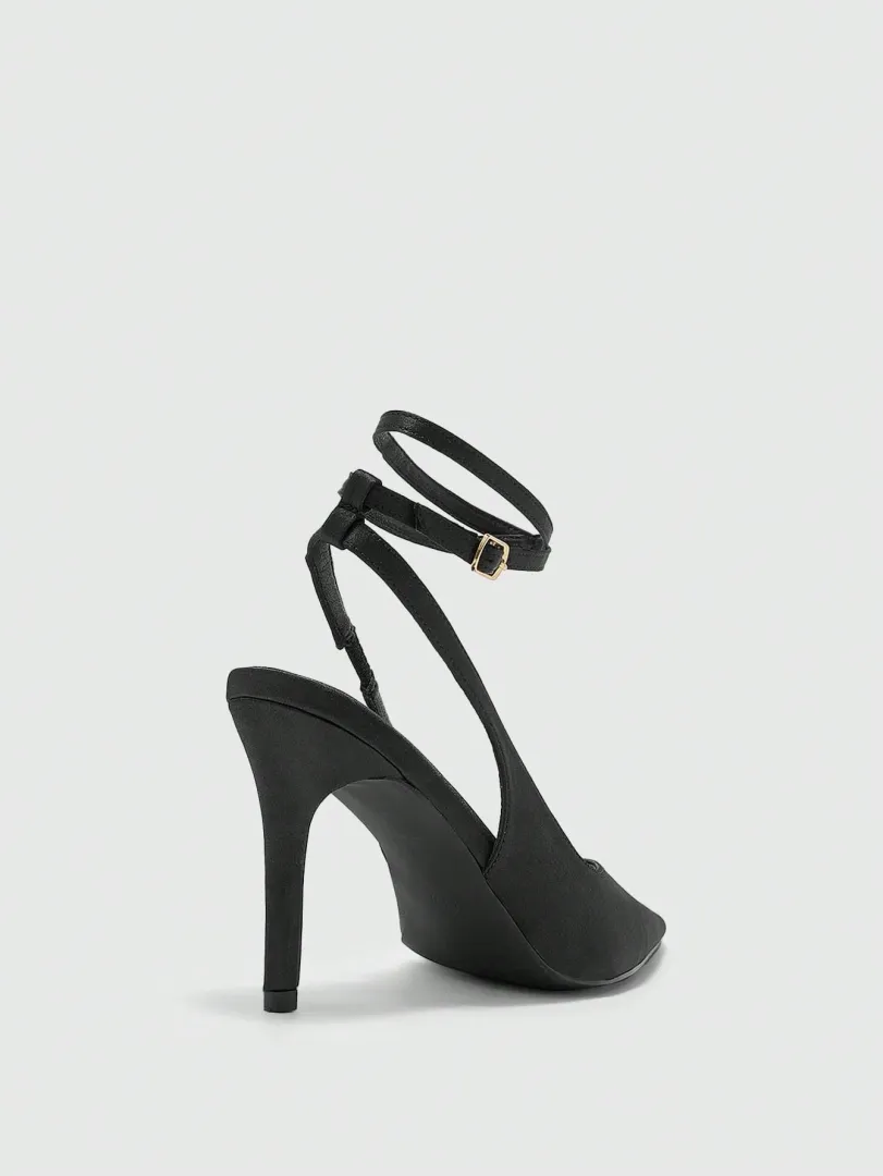 Sapatos Femininos de Salto Alto com Bico Fino e Detalhe de Fivela, Estilo Moderno e Versátil para o Uso Diário — foto 2