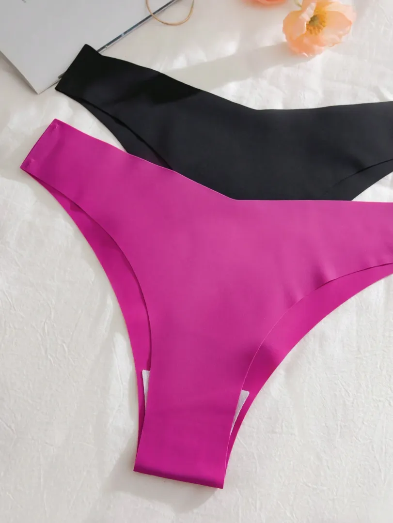Conjunto com 7 Calcinhas Femininas Estilo Bikini Sem Costura, Respiráveis e Confortáveis, Multicoloridas - photo 3