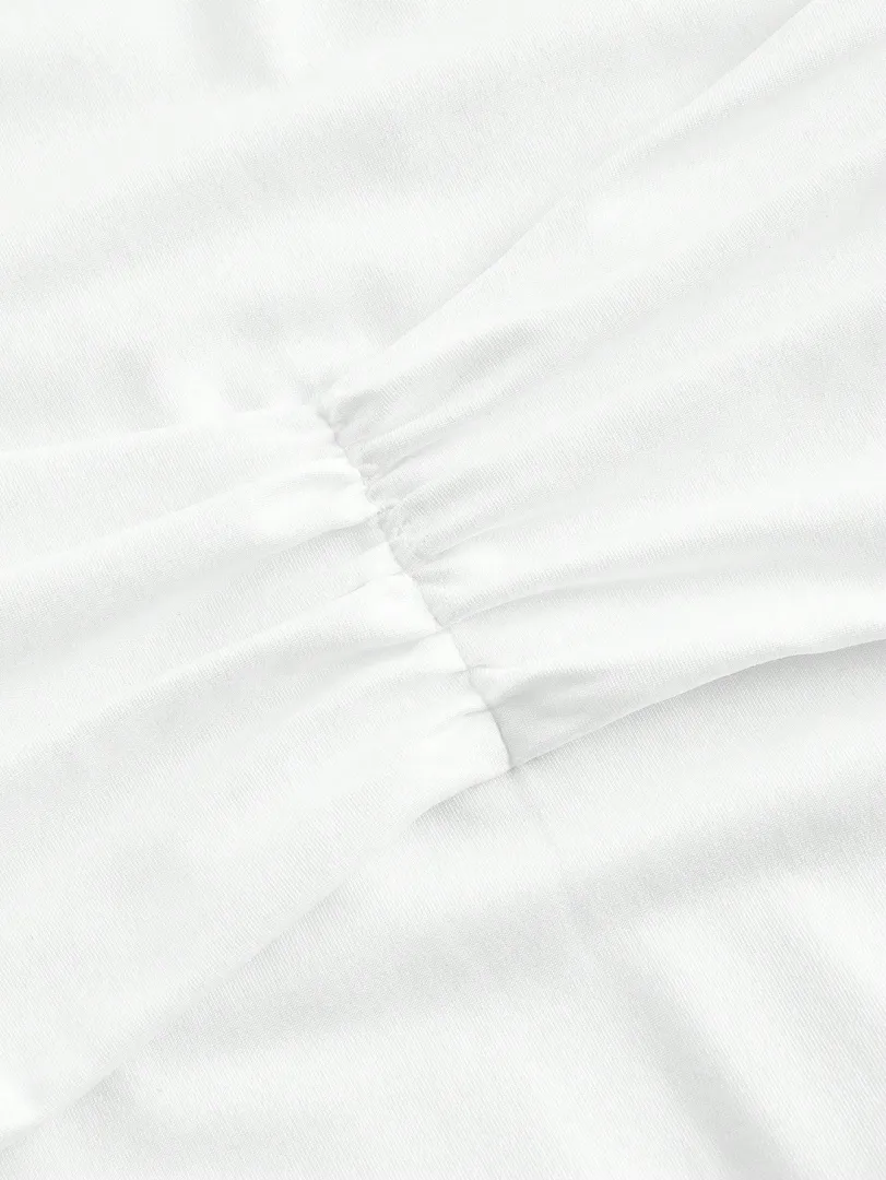 Vestido Branco Sereia em Malha com Laço Elegante - foto 3