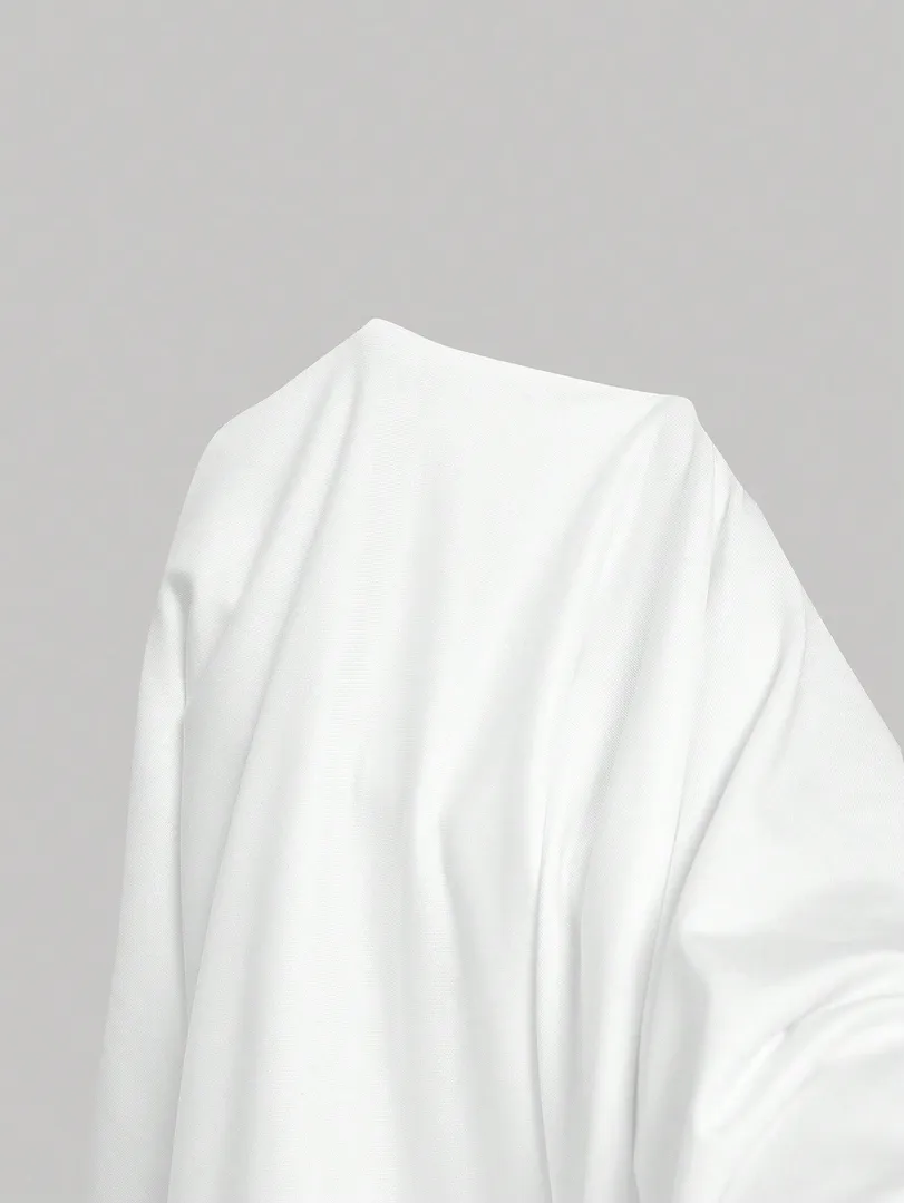 Vestido Branco Sereia em Malha com Laço Elegante - foto 5