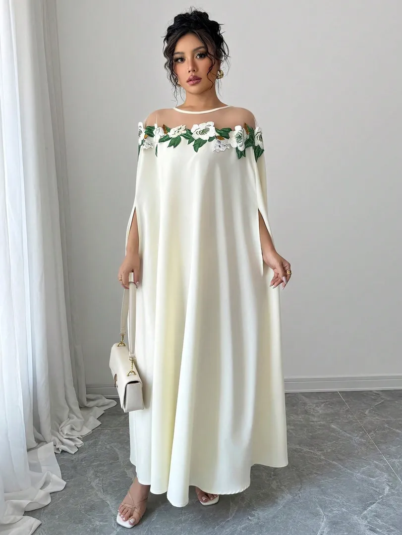 Vestido Floral com Alças Finas Estilo Francês