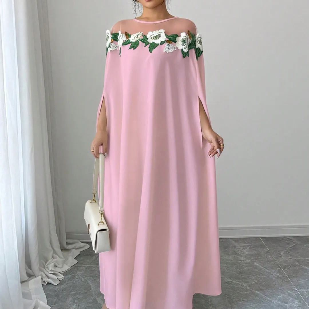 Vestido Floral com Alças Finas Estilo Francês