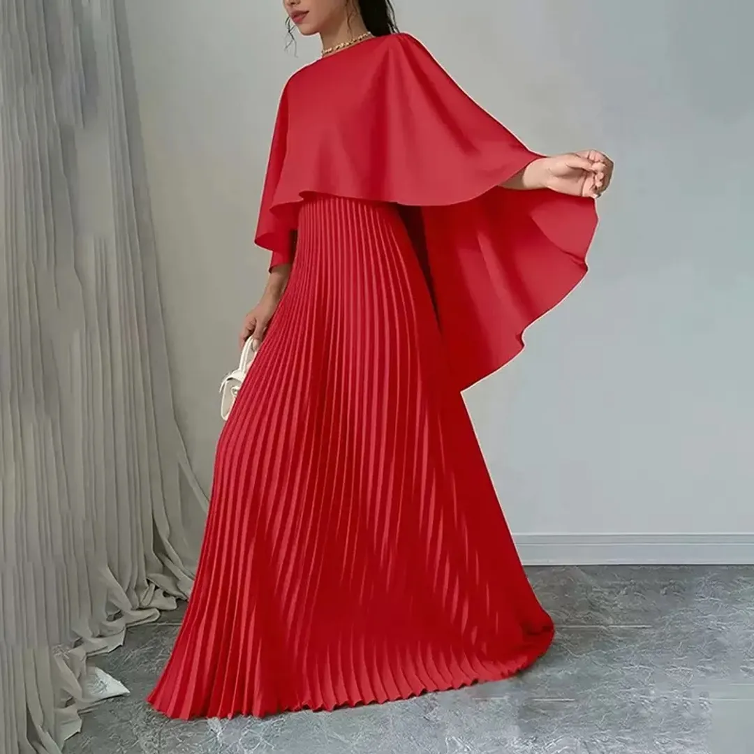Conjunto Feminino Plissado com Manga Morcego e Saia Assimétrica - foto 1